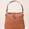brown hand bag