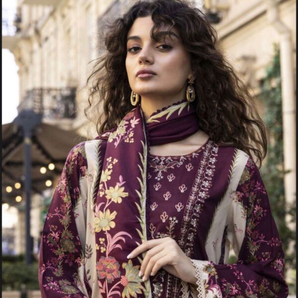 14 3 Piece Embroidered Linen Dress (Winter Collection)