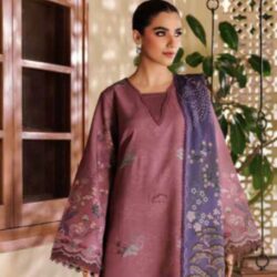3 Piece Embroidered Linen Dress (Winter Collection)