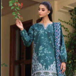 3 Piece Embroidered Linen Dress (Winter Collection)