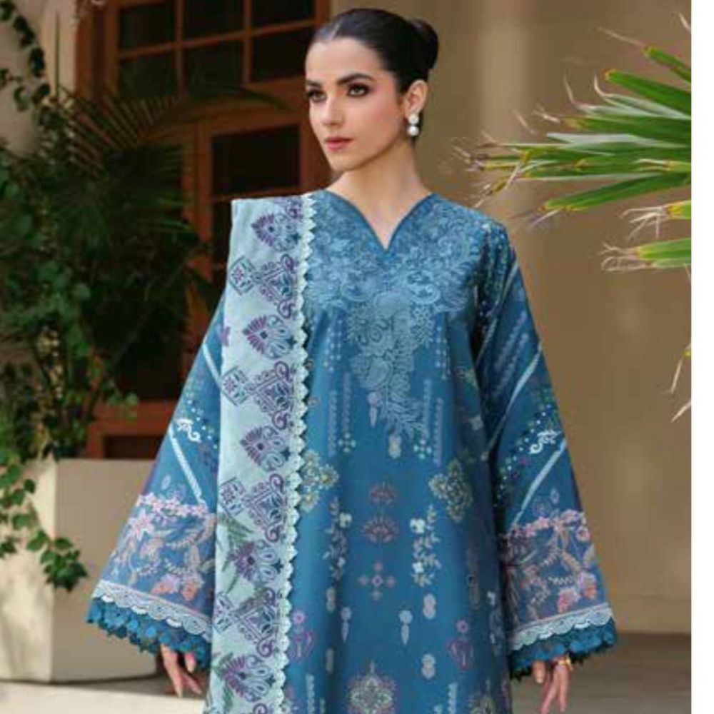 3 Piece Embroidered Linen Dress (Winter Collection)
