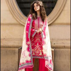3 Piece Embroidered Linen Dress (Winter Collection)