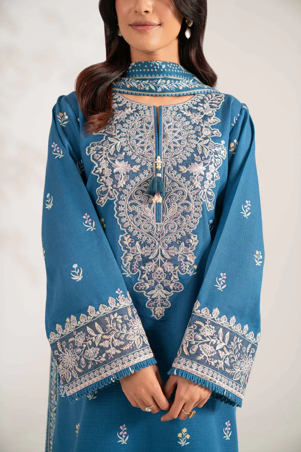 digital printed embroidered 3 piece suit – winter collection