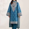 digital printed embroidered 3 piece suit – winter collection
