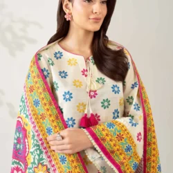 digital printed embroidered 3 piece suit – winter collection