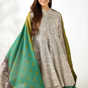 digital printed embroidered 3 piece suit – winter collection