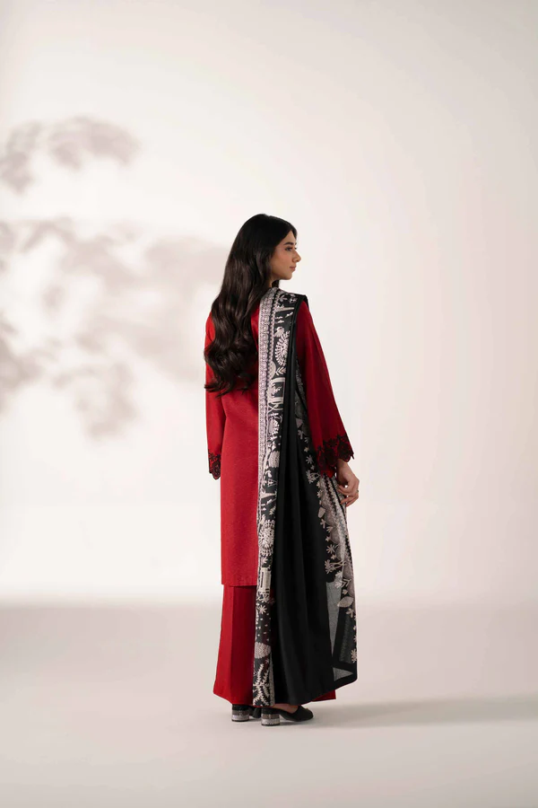 digital printed embroidered 3 piece suit – winter collection