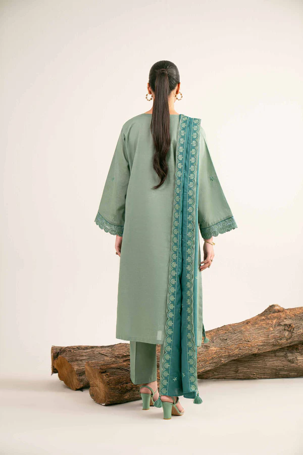 digital printed embroidered 3 piece suit – winter collection